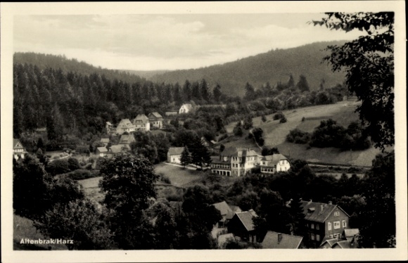 Postcard Altenbrak Thale in the Harz, view of the town