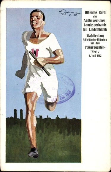 Künstler Ak Oberschleißheim, Südbayerischer Landesverband für Leichtathletik, Stafettenlauf 1913