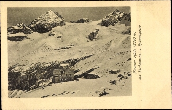 Ak Brandberg in het Zillertal in Tirol, Zillergründl, Plauener Hütte, met Kuchelmoos en Reichenspitze
