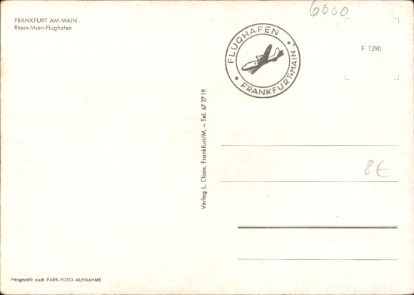 Postcard Frankfurt am Main, Rhein Main Airport, passenger aircraft Alitalia, Lufthansa