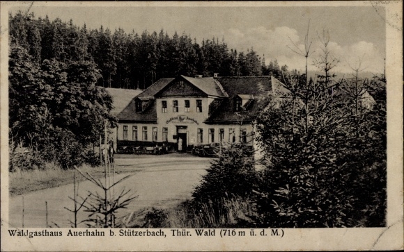 Postcard Stutzerbach Ilmenau Thuringian Forest, Waldgasthaus Auerhahn