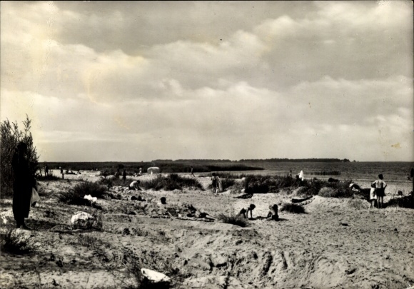 Postcard Seebad Freest Kröslin in Western Pomerania, bathing beach