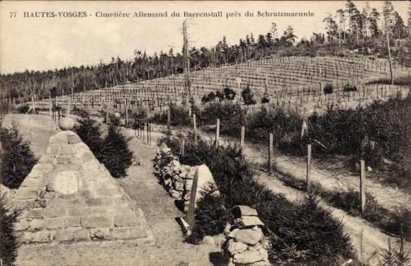 CPA Orbey Urbeis Alsace Haut Rhin, Cimetière Allemand du Baerenstall
