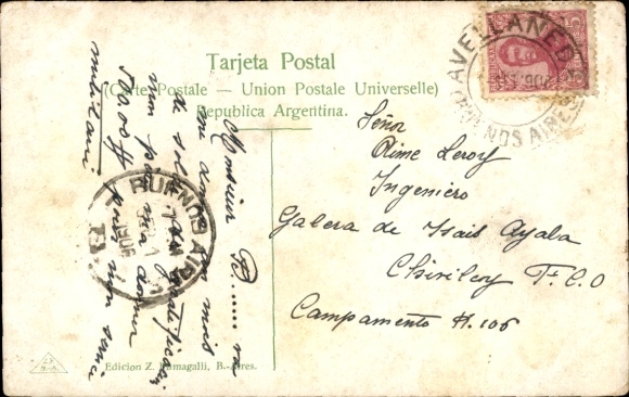 Postcard Buenos Aires Argentina, Estacion Constitucion FCS