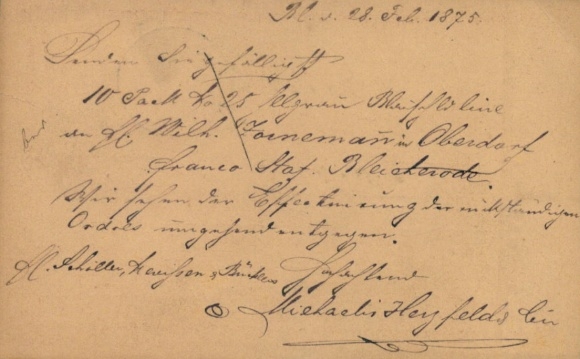 Whole case 1/2 Groschen GSK with K1 Bleicherode 28.02.1875, P1
