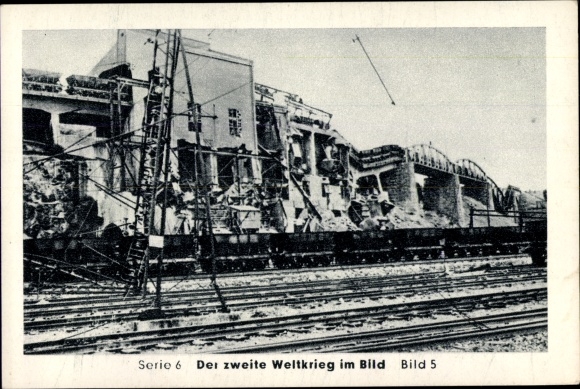 Collection picture The Second World War in pictures, Narvik, The Ore Station, war damage