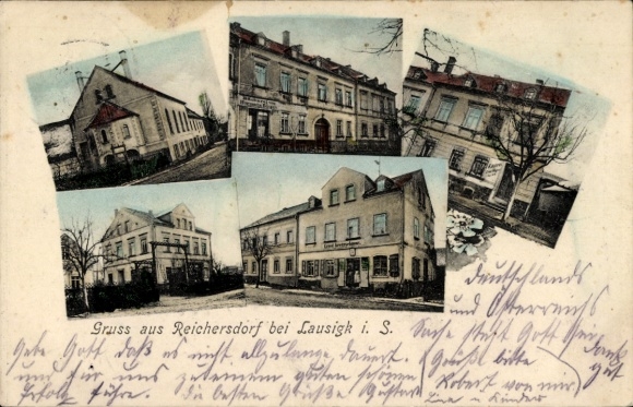 Ak Reichersdorf Bad Lausick in Sachsen,  mit mehreren Ansichten,  Text in deutscher Sprache