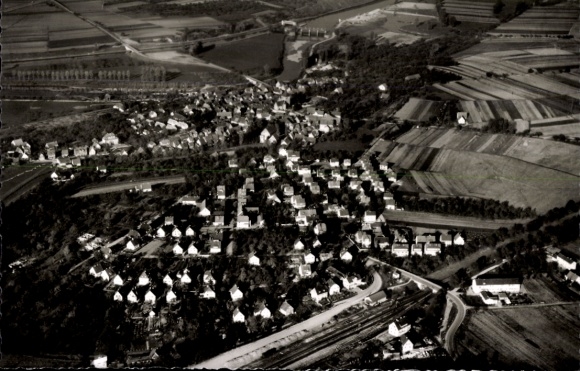Ak Beihingen Freiberg am Neckar, luchtfoto