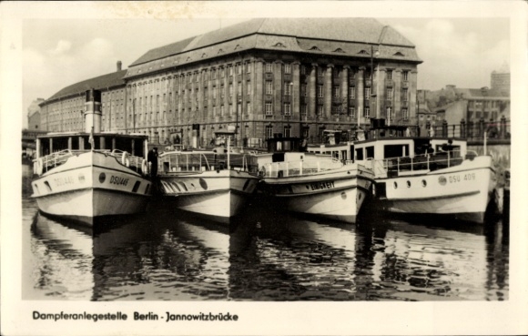 Ak Berlin Mitte, Dampferanlegestelle Jannowitzbrücke