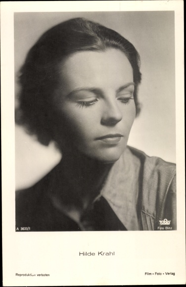 Postcard actress Hilde Krahl, portrait