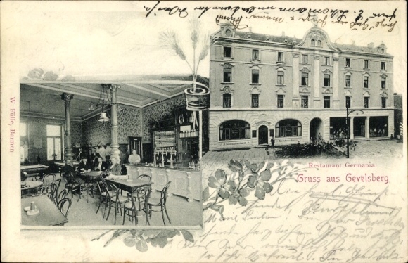 Ak Gevelsberg in het Ruhrgebied, Restaurant Germania