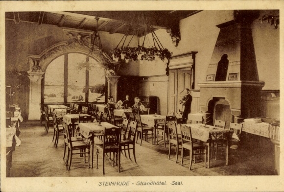 PC Steinhude Wunstorf in Lower Saxony, beach hotel, hall