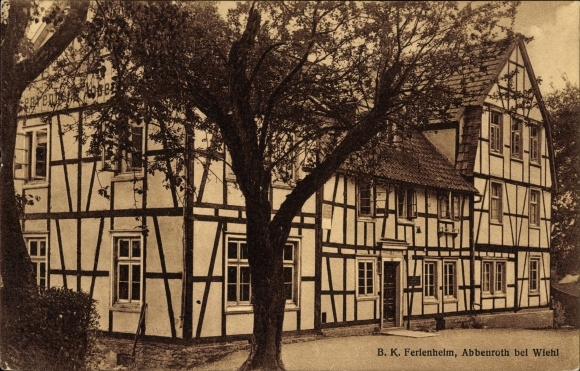 PC Abbenroth Nümbrecht in the Oberberg district, view of the BK holiday home, half-timbered