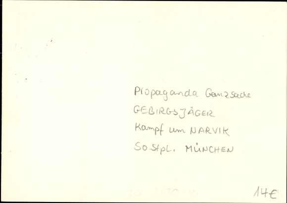 Postal stationery artist PC Axster Heudtlass, In the fight for freedom, Narvik, mountain troops in Norway
