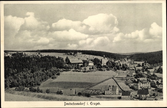 Ansichtkaart Deutschneudorf in het Ertsgebergte, panorama