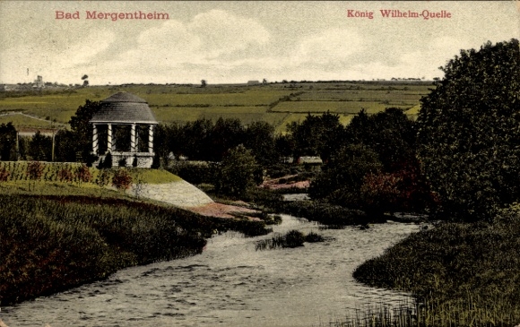 Postcard Bad Mergentheim in Tauberfranken, King Wilhelm Source