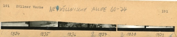 Kontaktabzug Fotos Berlin Neukölln, Zoellner-Werke, Neuköllnische Allee 60-74, 6 Fotos ca. 4x2 cm