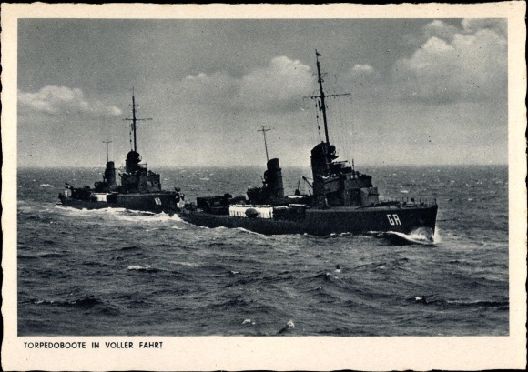Ak Deutsche Kriegsschiffe, Torpedoboote in voller Fahrt, GR, MÖ, Kriegsmarine