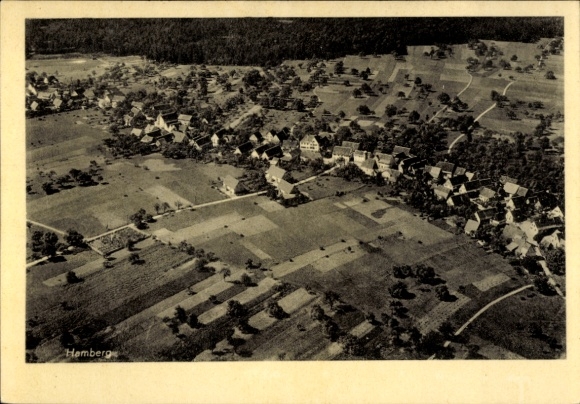 Postcard Hamberg Neuhausen in the Enzkreis Baden Württemberg, aerial photograph