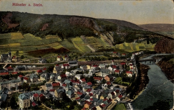 Ak Bad Münster am Stein Ebernburg, algemeen beeld