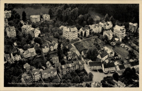 Postcard Friedrichroda in the Thuringian Forest, aerial photograph