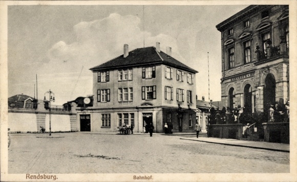 Ak Rendsburg in Schleswig Holstein, Bahnhof