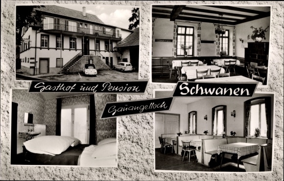 Postcard Gauangelloch Leimen in Baden, Gasthof Schwanen