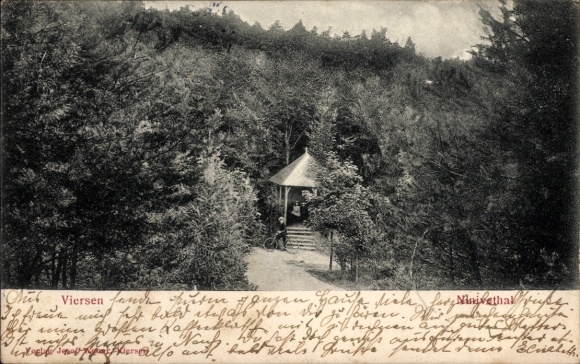 Postcard Viersen in Westphalia, Nineveh Valley, Pavilion