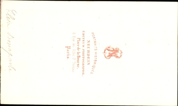 Carte de Visite Elisa Bonaparte, Princess of Lucca and Piombino and Grand Duchess of Tuscany