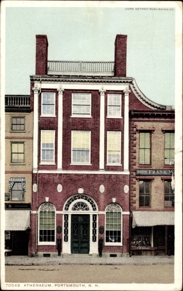 Briefkaart Portsmouth Van Newhampshire de VS, Athenaeum