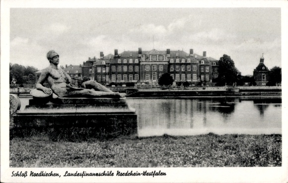Postcard Nordkirchen in Westfalen, State Finance School North Rhine-Westphalia, Monument