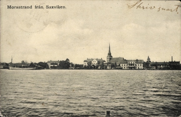 KP Szwecja, Morastrand från Saxviken, panorama, widok na wodę