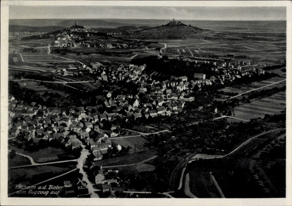 Ak Rodheim Rosbach vor der Höhe Hessen, Fliegeraufnahme