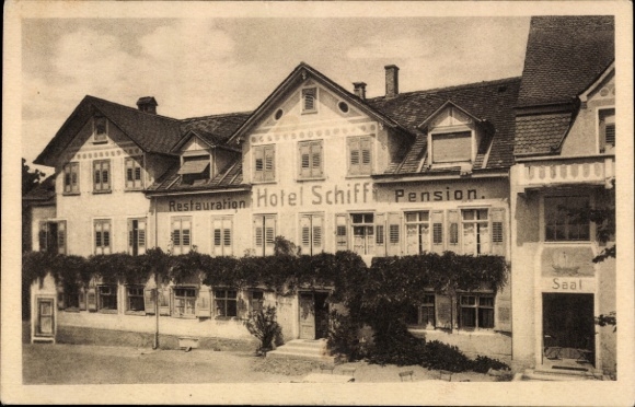 Postcard Kressbronn am Bodensee, Hotel Pension Schiff