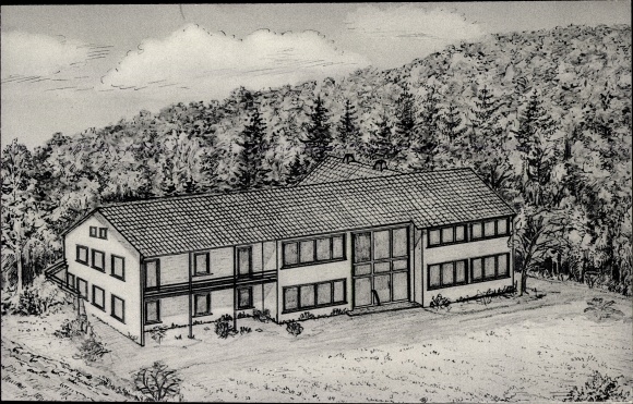 Künstler Ak Ascheloh Halle Westfalen, Ev. Jugendfreizeitheim
