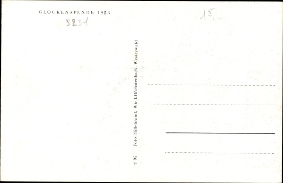 Postcard Kroppach in the Westerwald, church