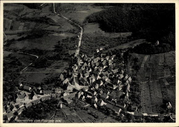 Postcard Sternenfels in Württemberg, aerial view of many roofs, trees