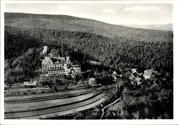Ak Waldhausen Lorch im Remstal Württemberg, Elisabethenberg, Fliegeraufnahme