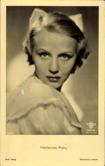 Ak Schauspielerin Hortense Raky, Portrait
