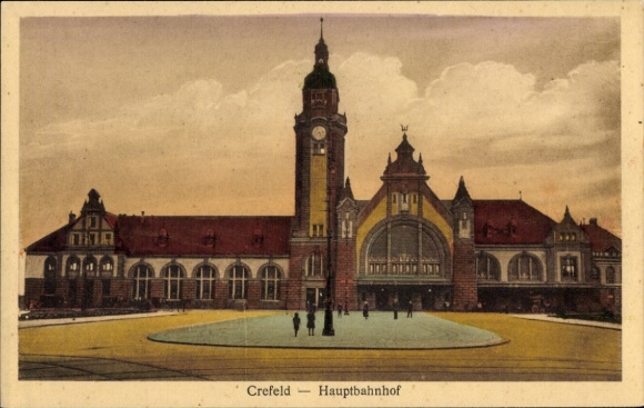 Ak Krefeld am Niederrhein, Partie am Hauptbahnhof, Tümmers