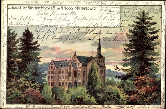 Artist Chromo-Litho Sch., Großkönigsdorf Königsdorf Frechen im Rhein Erft district, Augustinian monastery