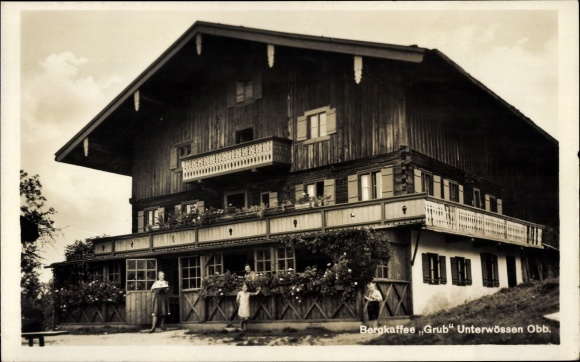 Postcard Unterwössen in Upper Bavaria, Bergcafé Grub