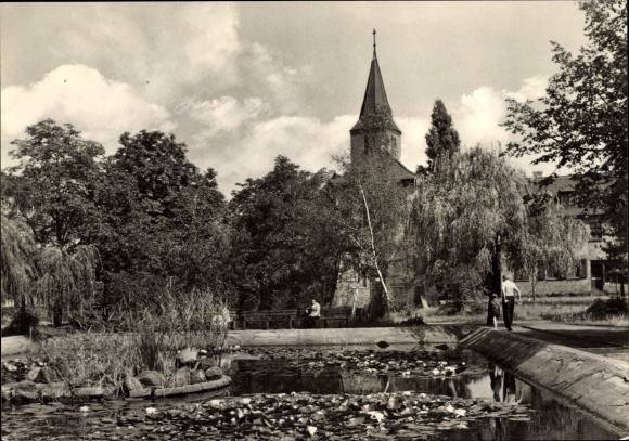Ak Sandersdorf Brehna in Saksen-Anhalt, Vrijheidsplein