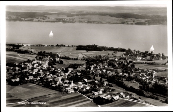 Ak Utting am Ammersee Oberbayern, Fliegeraufnahme