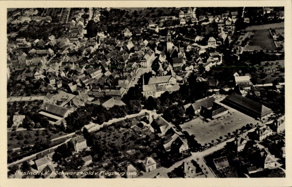 Postcard Haslach im Kinzigtal Black Forest, aerial photograph
