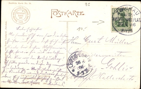 PC Zwickau in Saxony, trade and industry exhibition 1906, Schweizerhaus