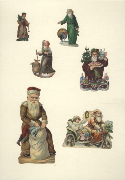 6 wafelków Święty Mikołaj, zabawki, smakołyki, samochód, ok. 12,5 x 6, 6,5 x 8 i 6 x 4 cm