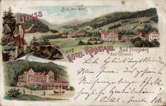 litho Świeradów Zdrój Bad Flinsberg Silezië, Hotel Rübezahl