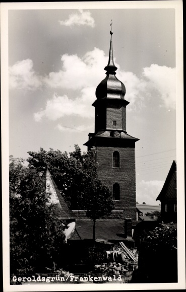 Photo Postcard Geroldsgrün in the Franconian Forest Upper Franconia, church
