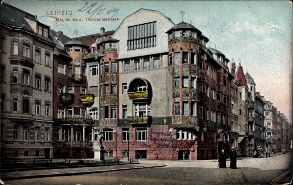 PC Leipzig in Saxony, fairytale house, Thomasiusstrasse